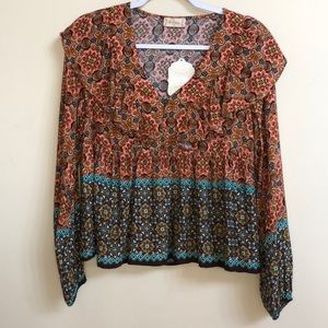 Altar’d State Peasant Ruffle Top